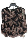 Top 3/4 Sleeve By Alfani In Black & Pink, Size: Sp