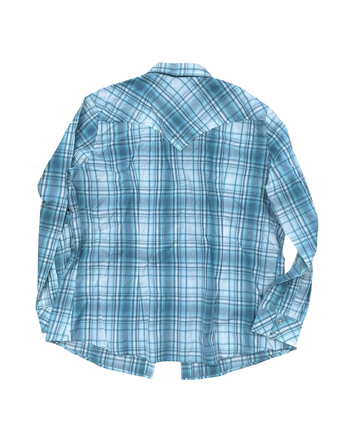 Blouse Ls By Wrangler In Aqua, Size:Xl