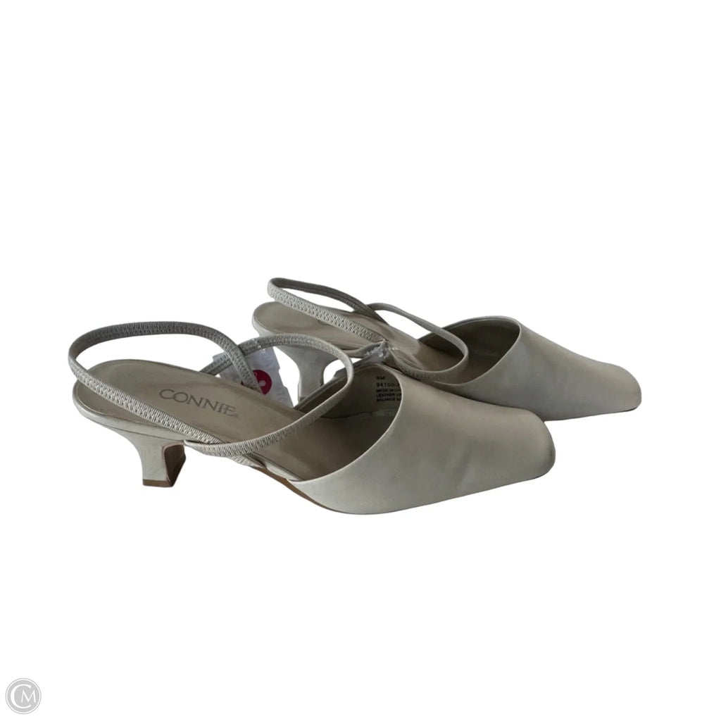 Shoes Heels Block By Connie In Cream, Size: 8