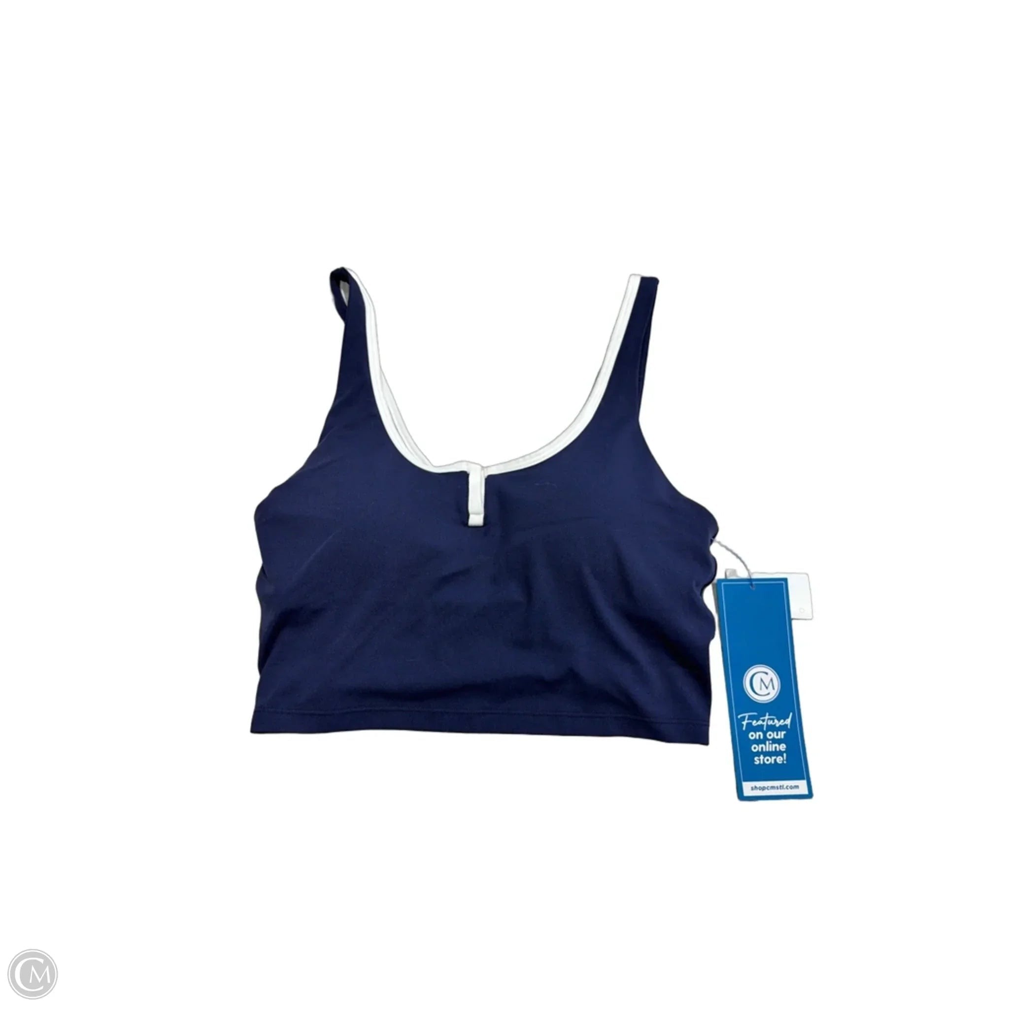 New! Athletic Top Short Sleeve By Aerie In Blue & White, Size: M