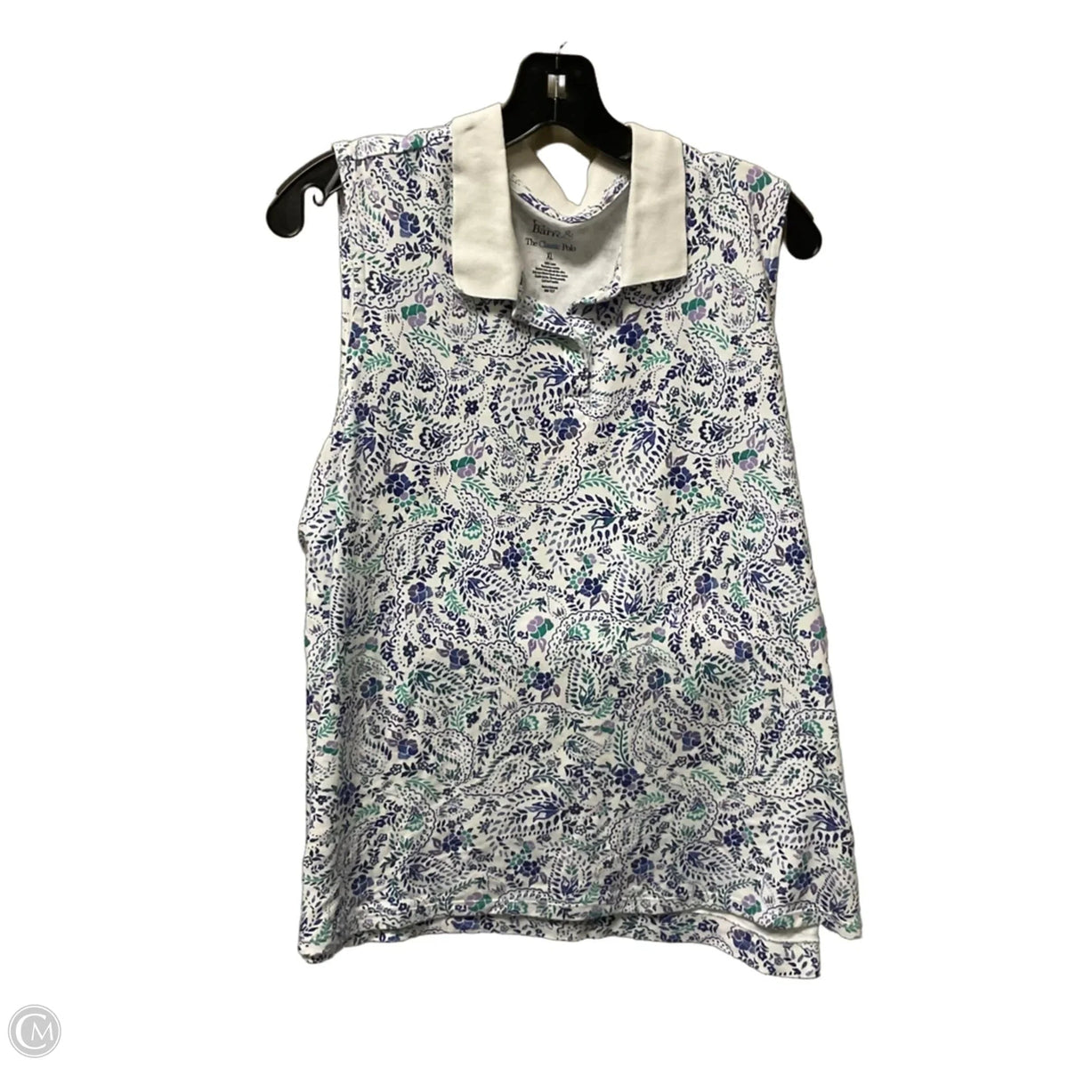 Top Sleeveless By Croft And Barrow In Blue & Green, Size: Xl