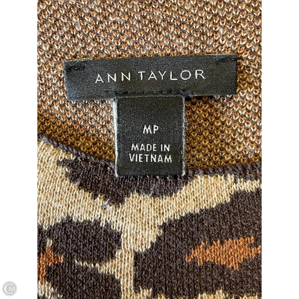 Dress Casual Midi By Ann Taylor In Animal Print, Size: Mp