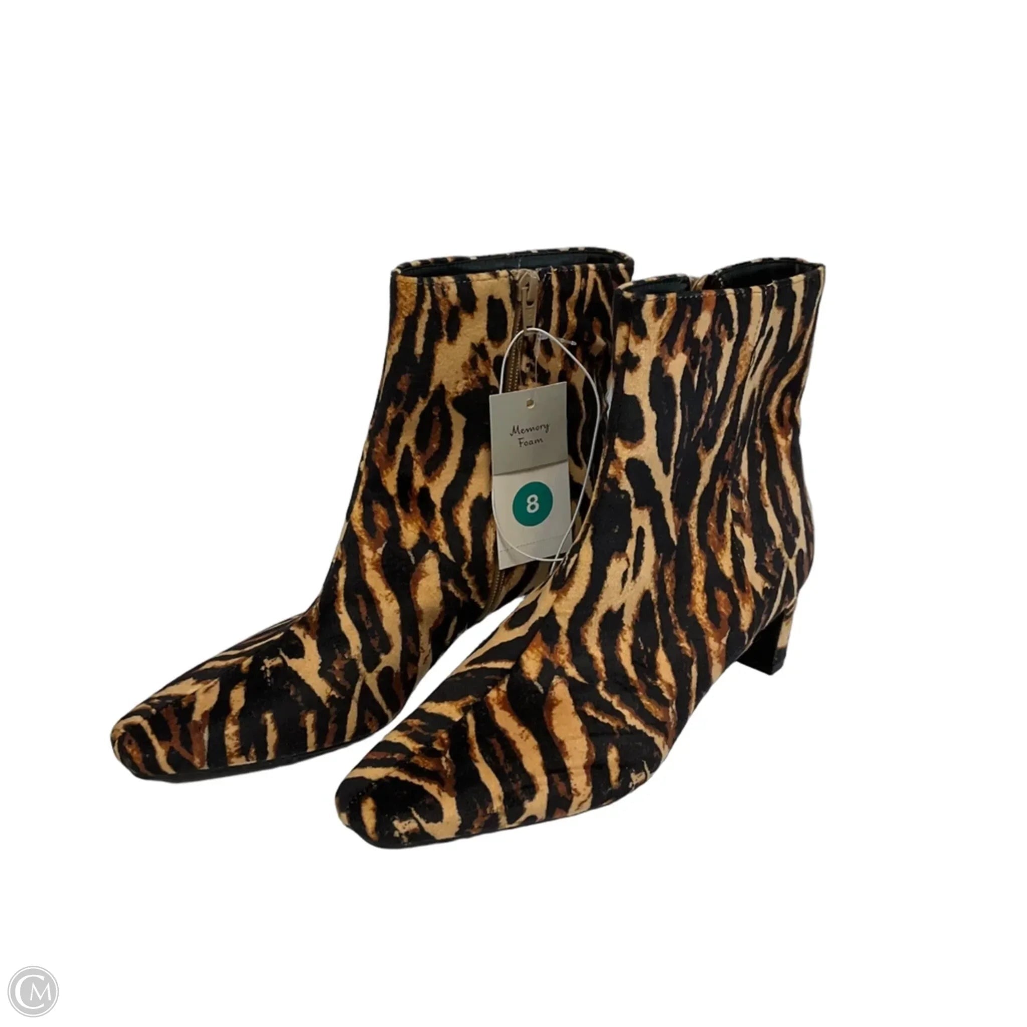 Boots Ankle Heels By A New Day In Animal Print, Size: 8