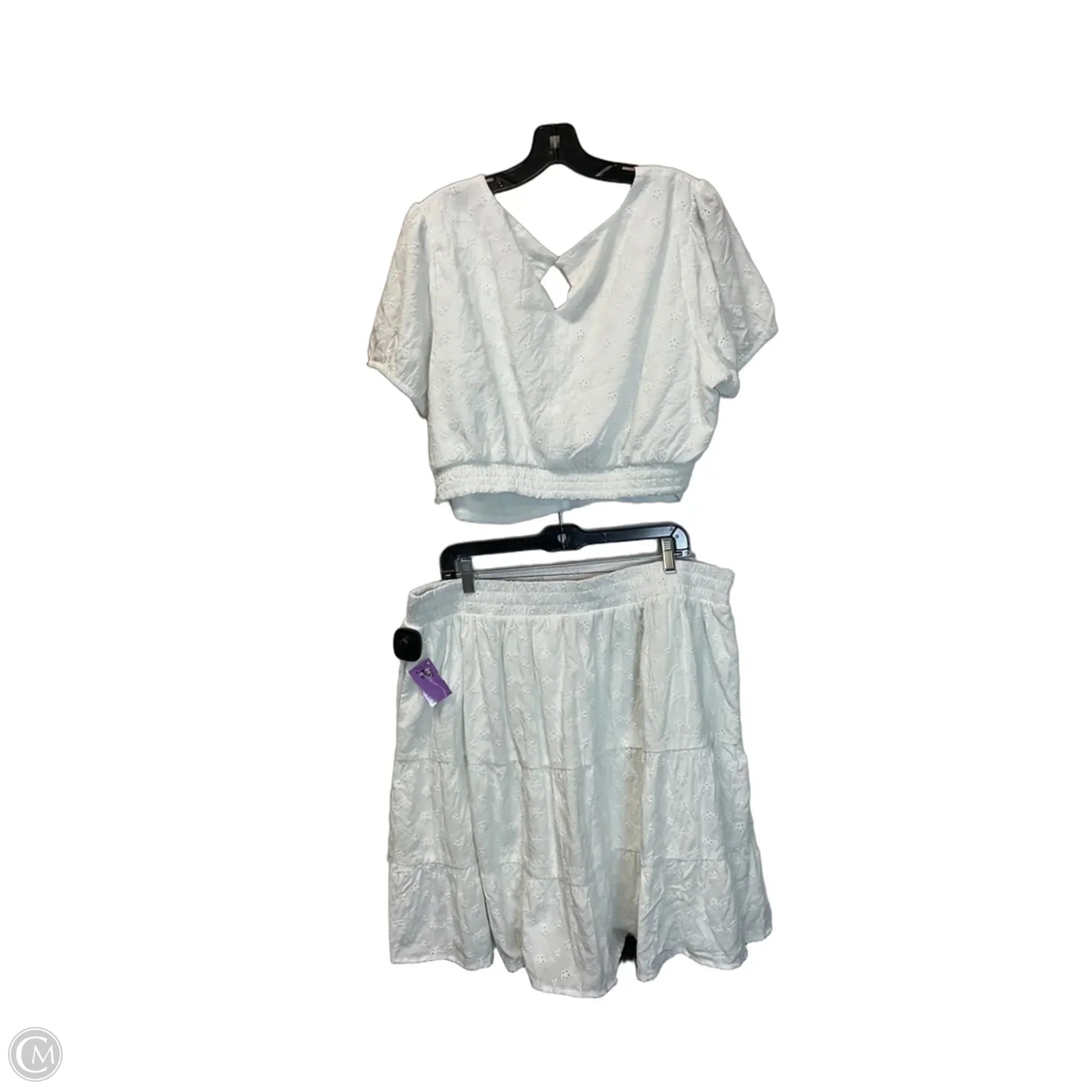 Skirt Set 2pc By Torrid In White, Size: 2x