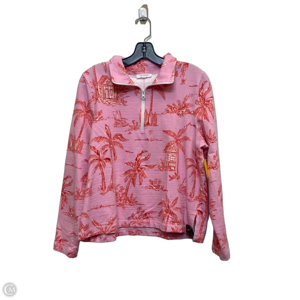 Top Long Sleeve By Talbots In Pink & Red, Size: L