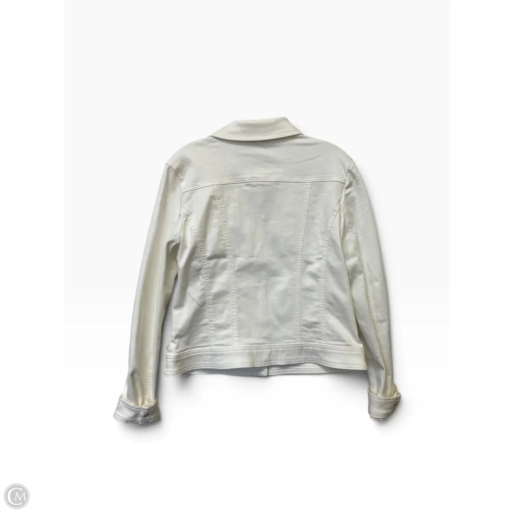 Jacket Denim By White House Black Market In White Denim, Size: M