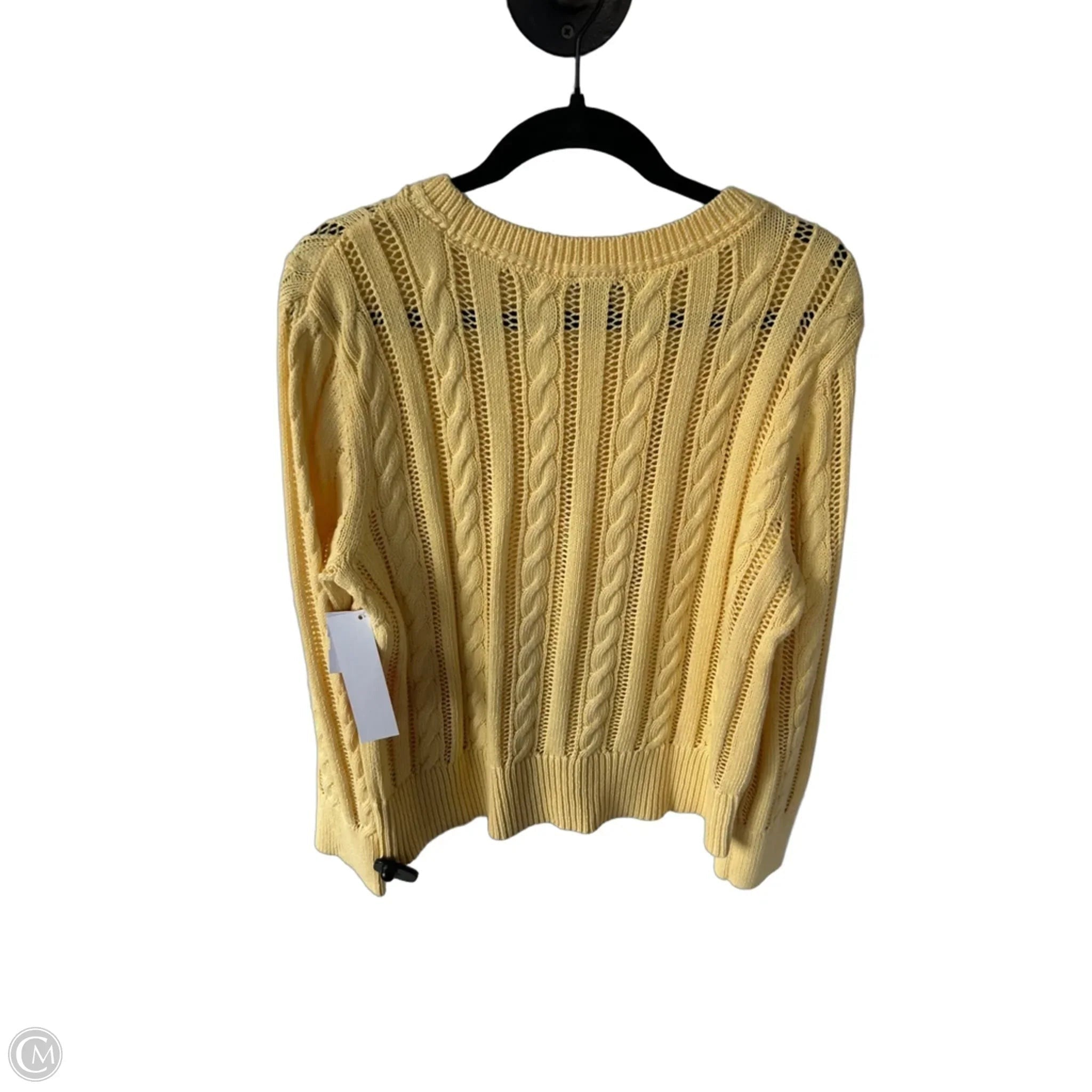 Sweater By Talbots In Yellow, Size: L