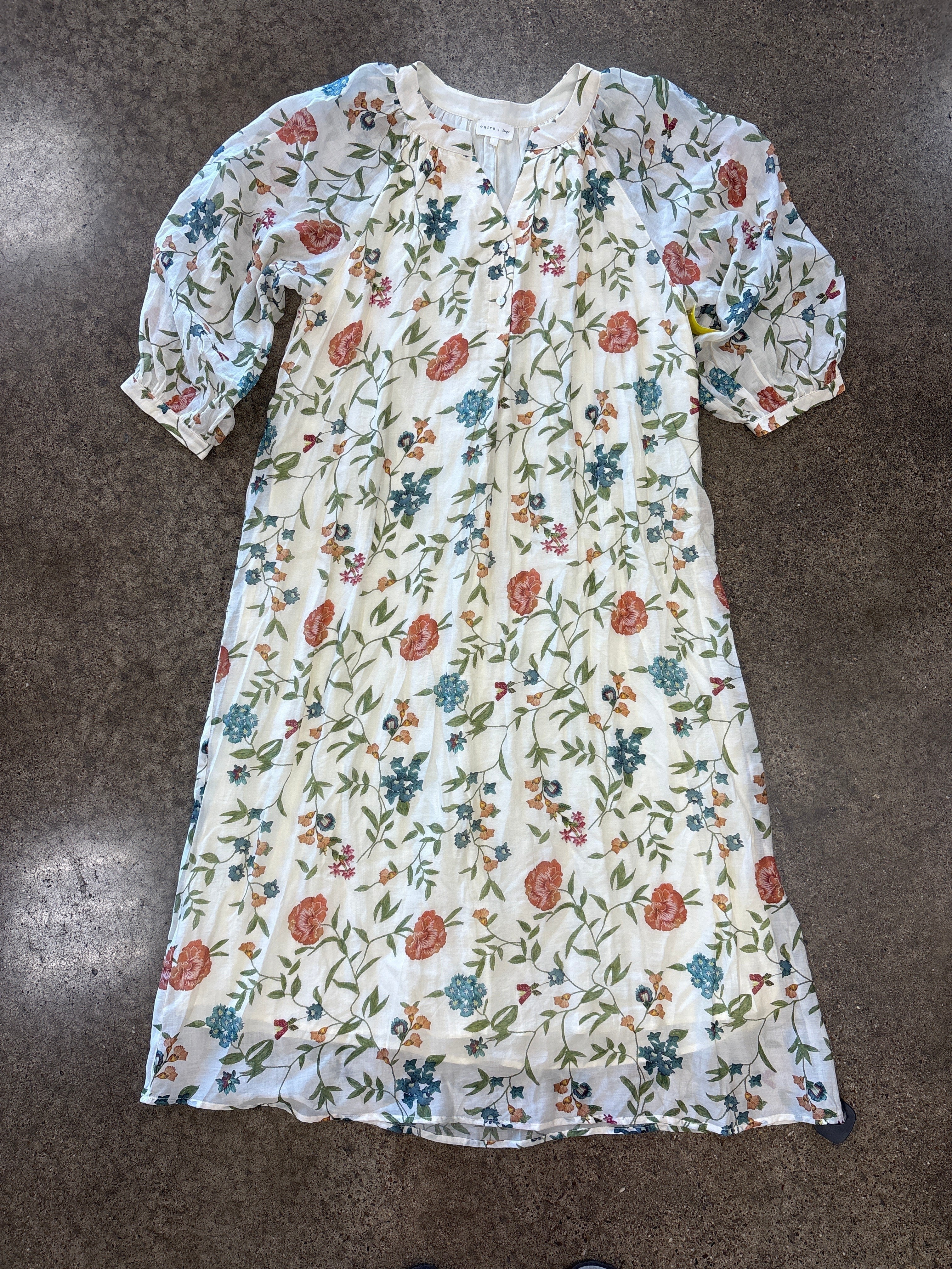 Dress Casual Midi By Entro In Cream, Size:L