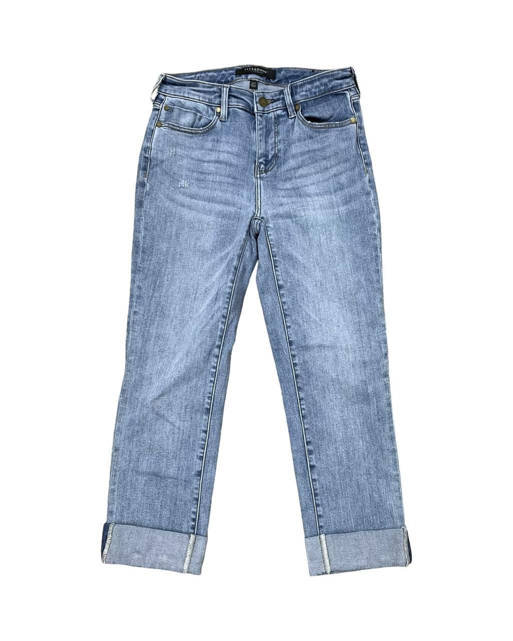 Jeans Cropped By Liverpool In Blue Denim, Size:4