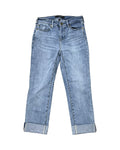 Jeans Cropped By Liverpool In Blue Denim, Size:4