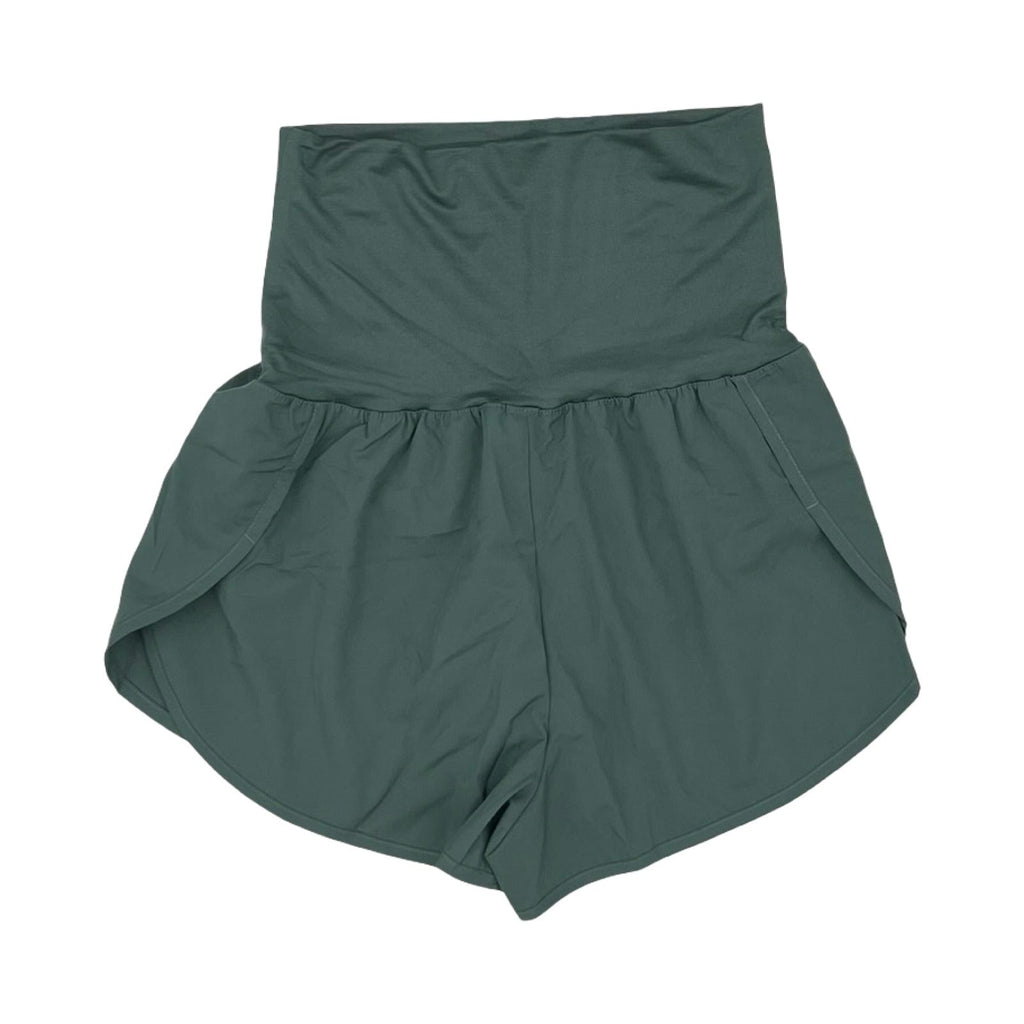 Athletic Shorts By Zenana In Green, Size:Xl