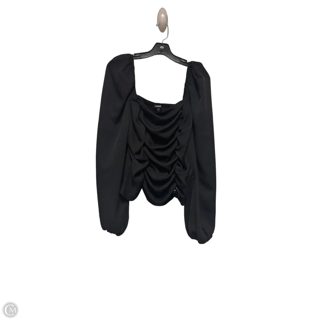 Top Long Sleeve By Express In Black, Size: Xl