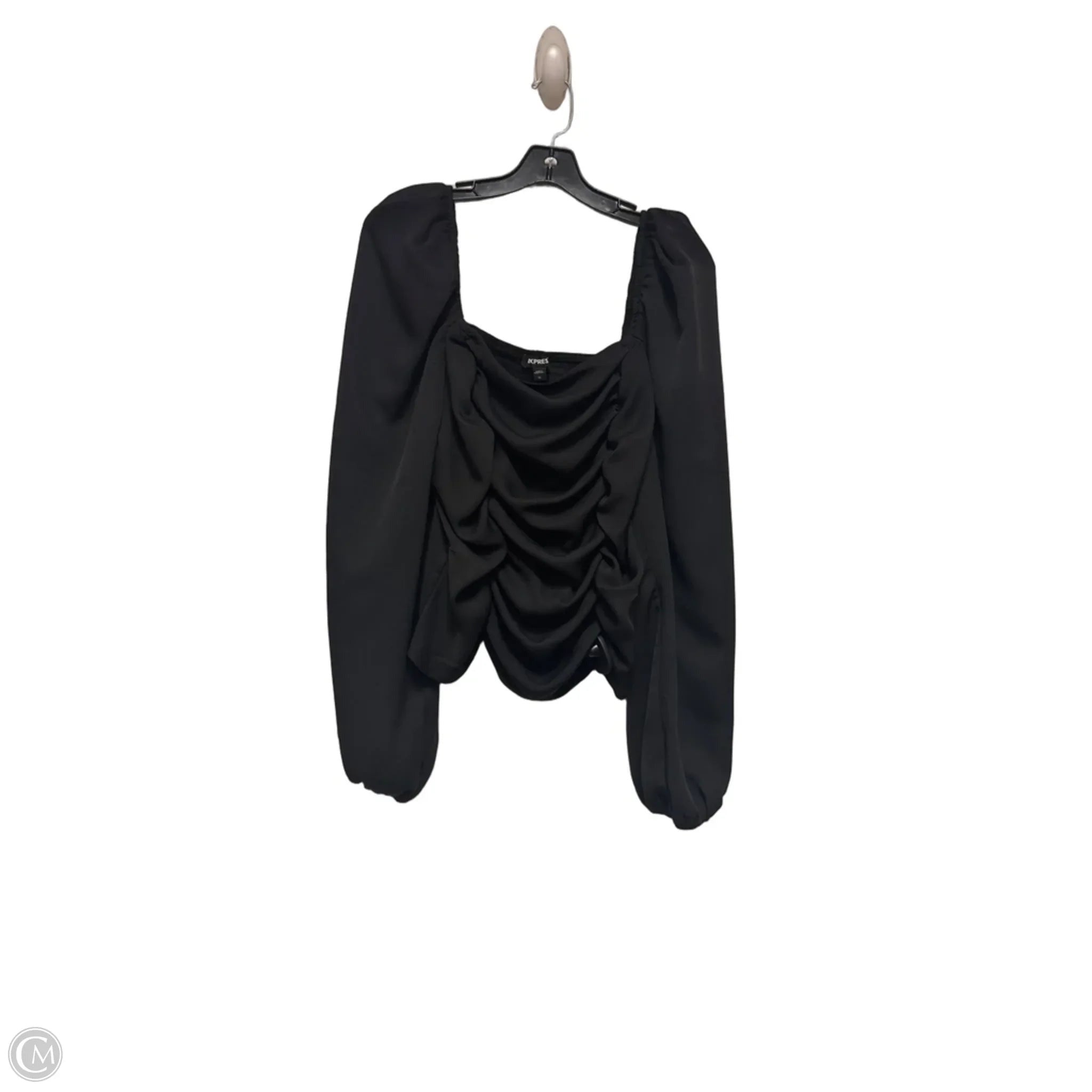 Top Long Sleeve By Express In Black, Size: Xl