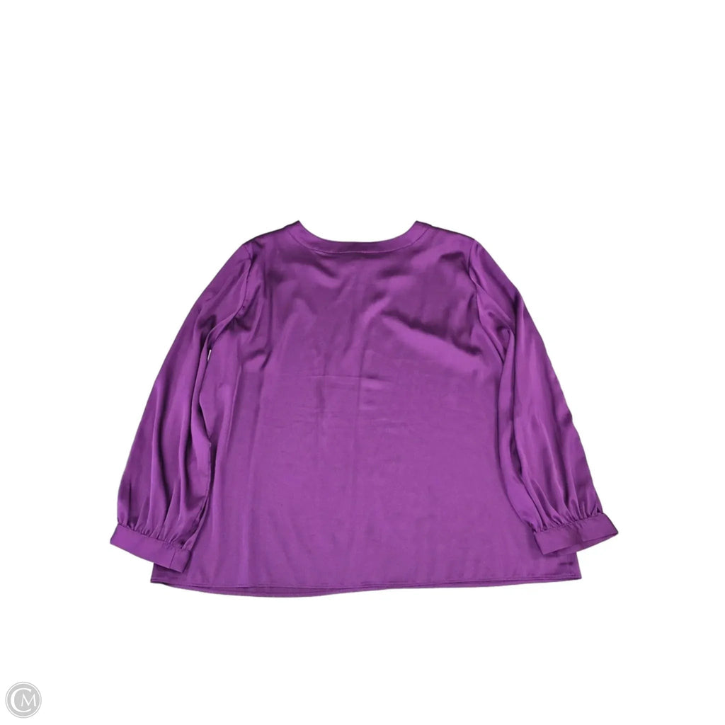 Top Long Sleeve By Talbots In Purple, Size: Xl