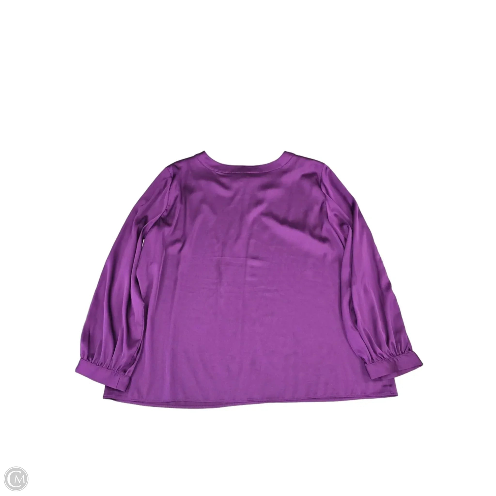 Top Long Sleeve By Talbots In Purple, Size: Xl