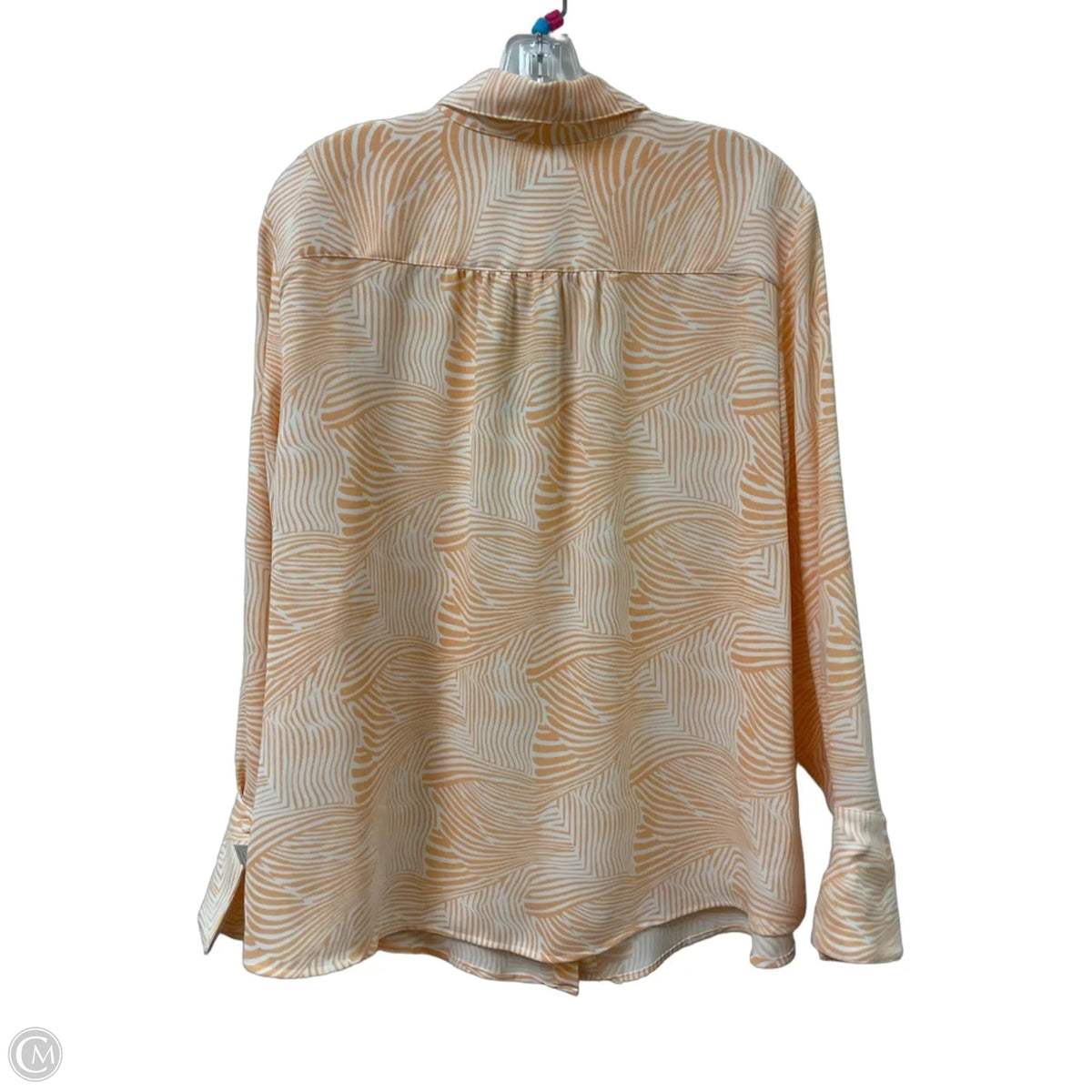Blouse Long Sleeve By Chicos In Orange, Size: Xl