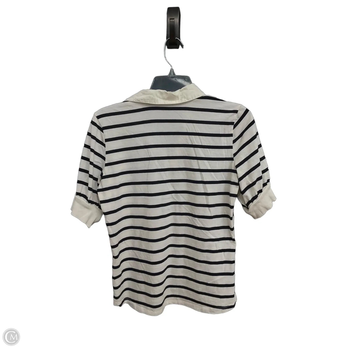 Top Short Sleeve By Talbots In Striped Pattern, Size: S