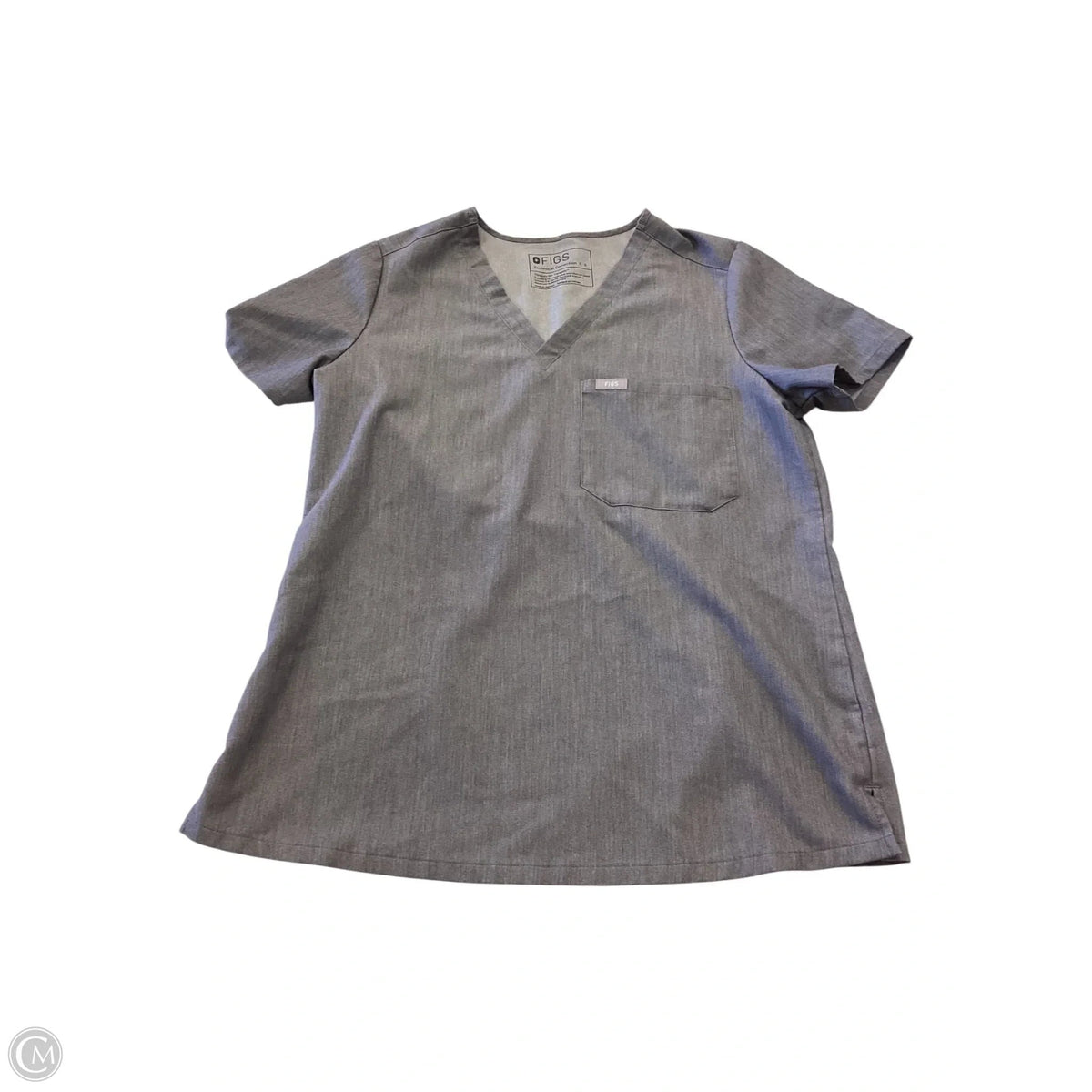 Top Short Sleeve By Figs In Grey, Size: S