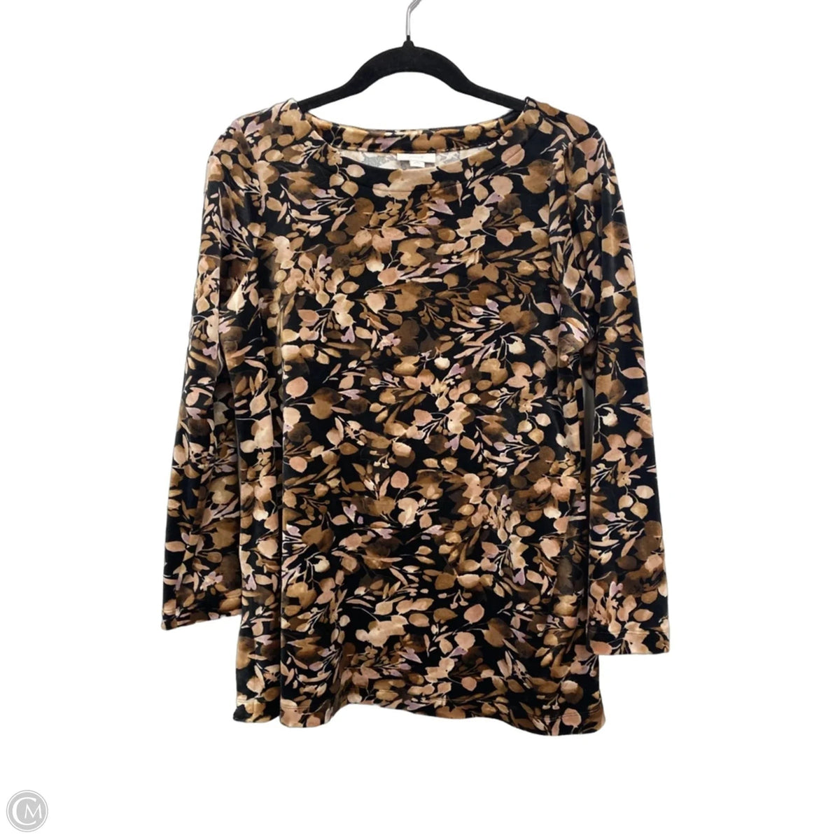 Top Long Sleeve By J. Jill In Black & Brown, Size: Mp