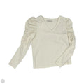 Blouse Long Sleeve By Loft In Cream, Size: S