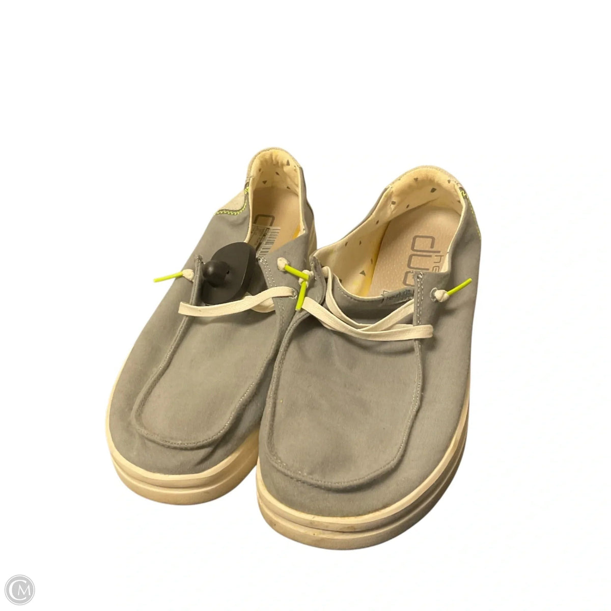 Shoes Flats By Hey Dude In Grey, Size: 9