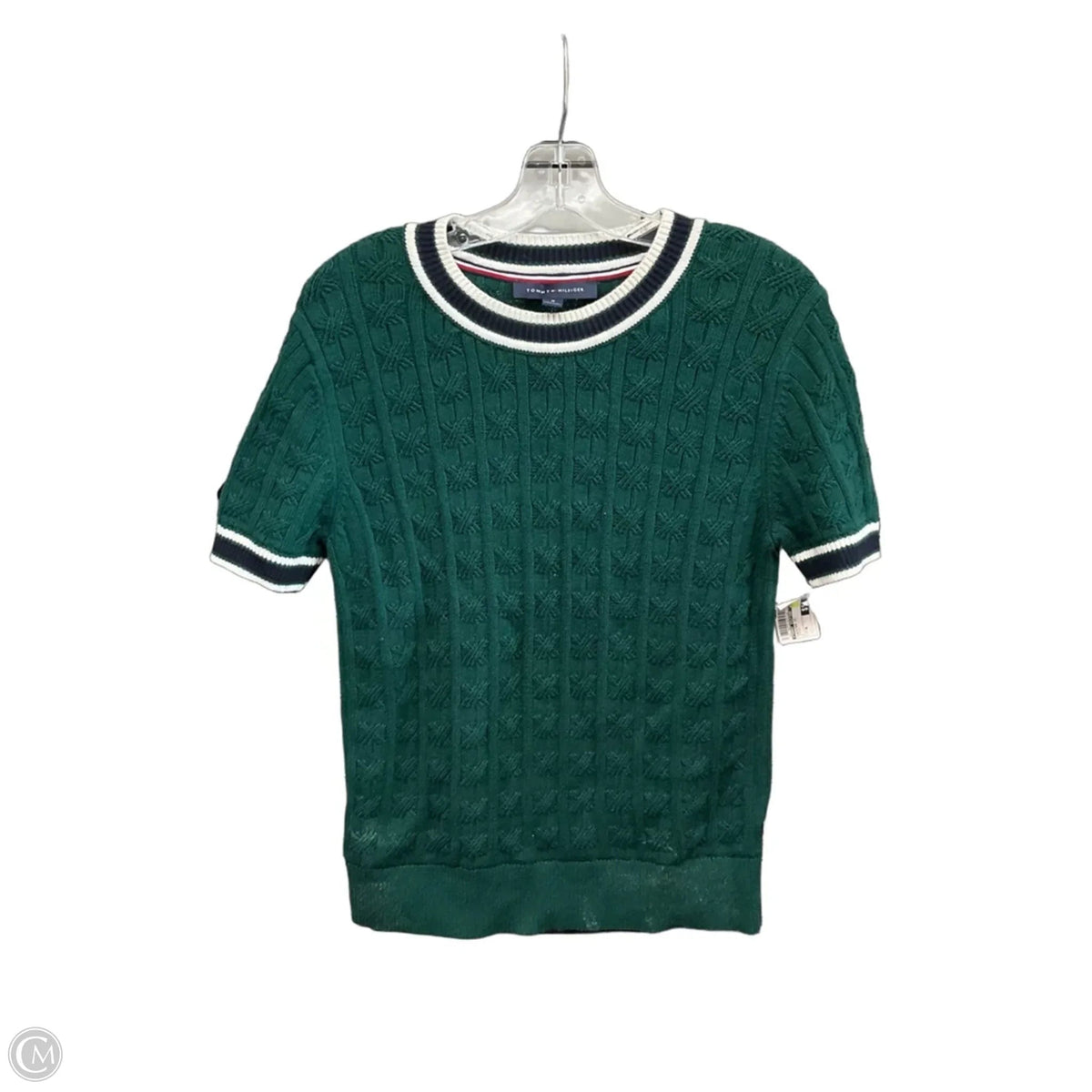 Sweater Short Sleeve By Tommy Hilfiger In Green, Size: M