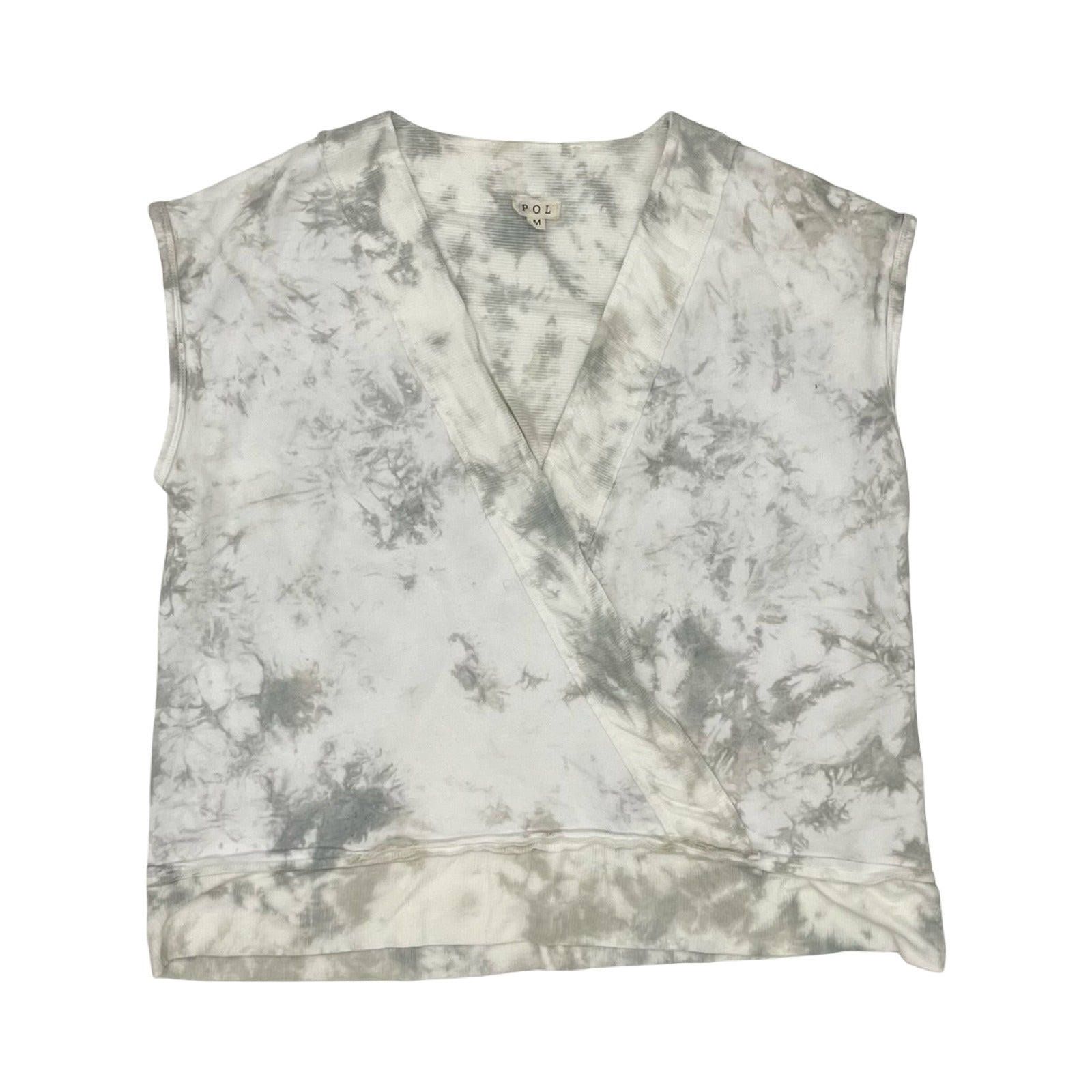 Top Ss By Pol In Grey & White, Size:M
