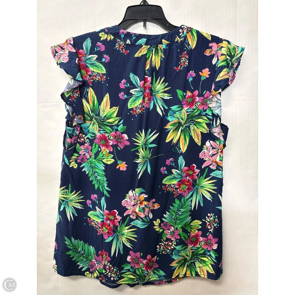 Top Short Sleeve By Anne Carson In Blue, Size: S