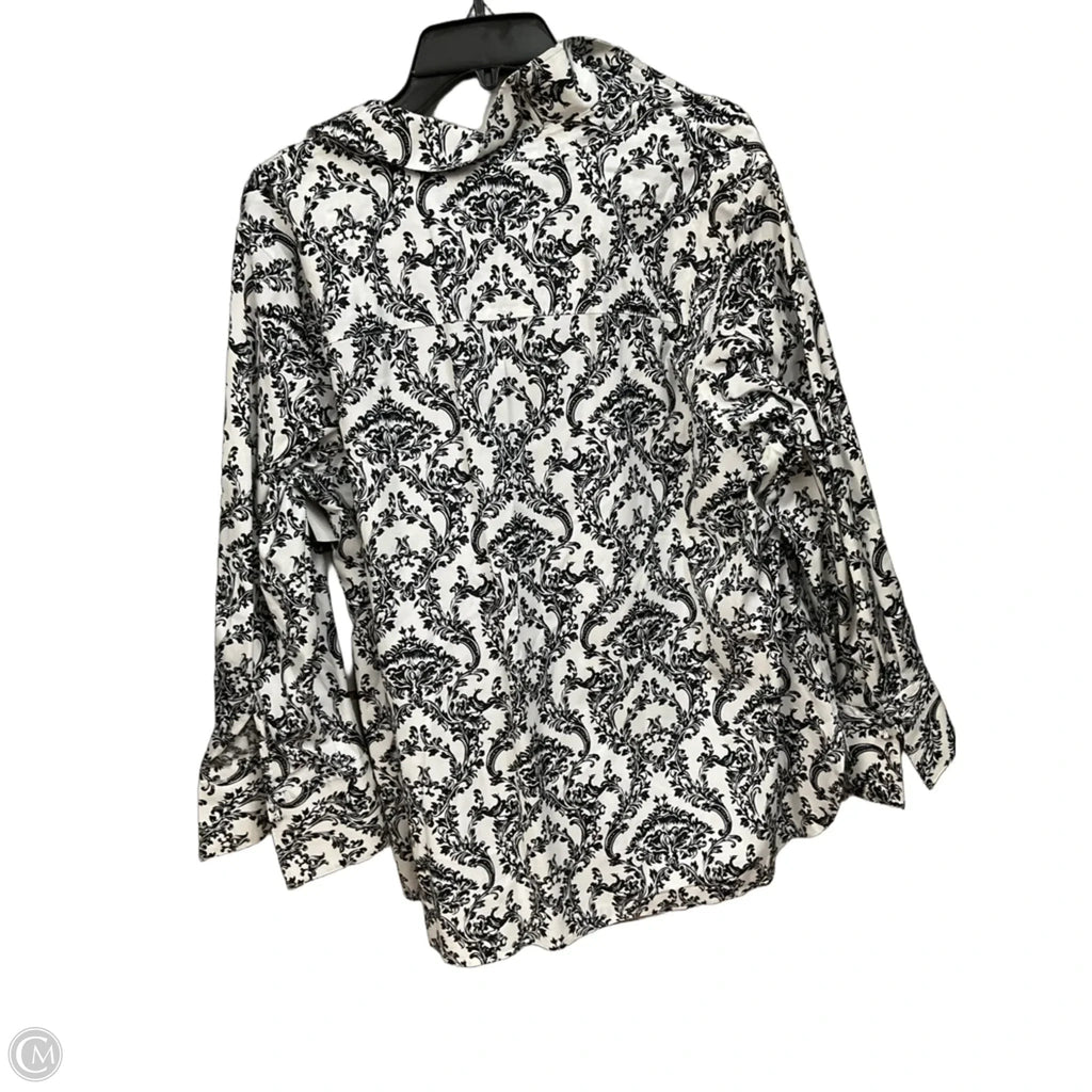 Top Long Sleeve By Talbots In Floral Print, Size: 2x