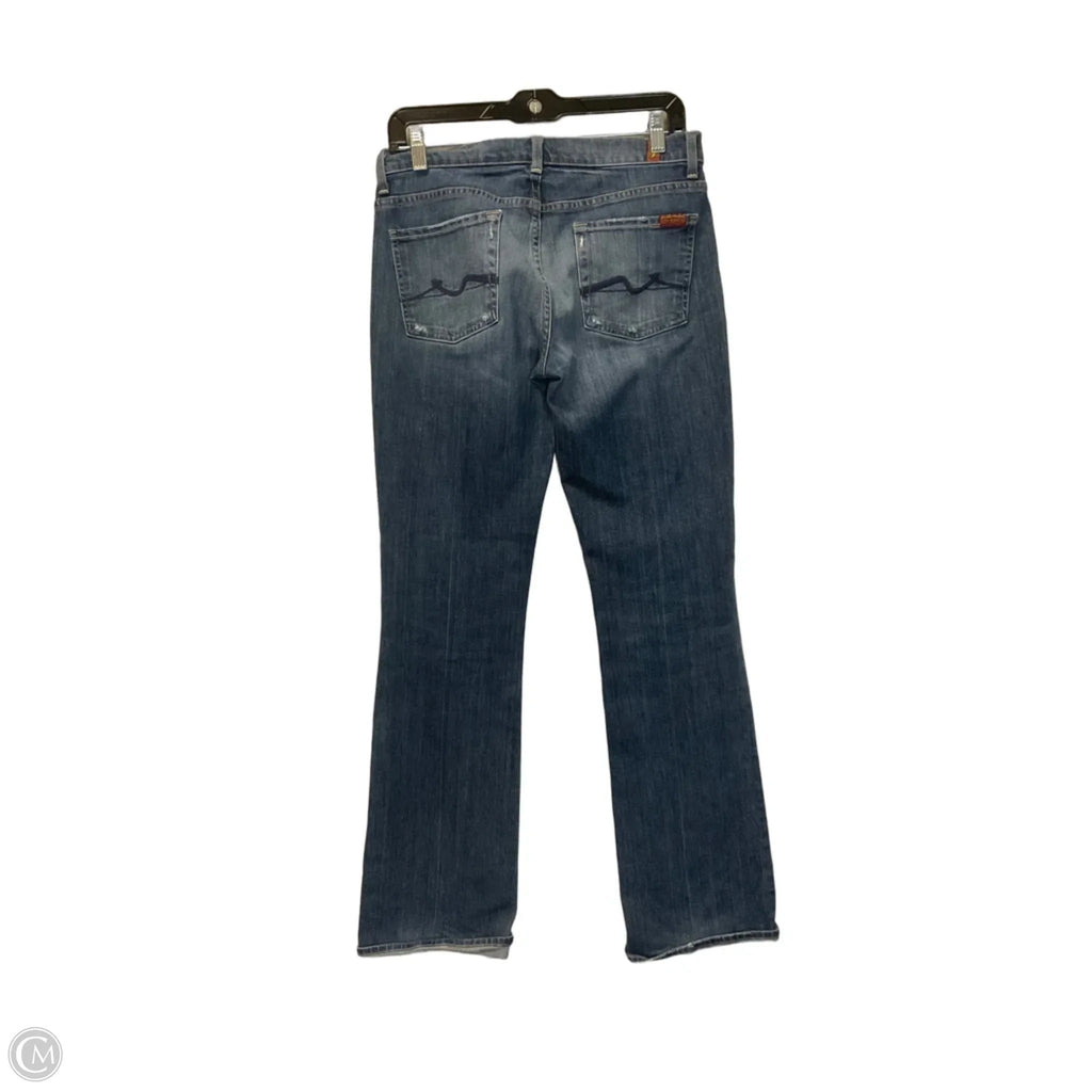 Jeans Boot Cut By 7 For All Mankind In Blue Denim, Size: 6