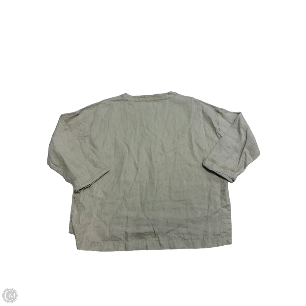 Top Long Sleeve By Zara In Tan, Size: S