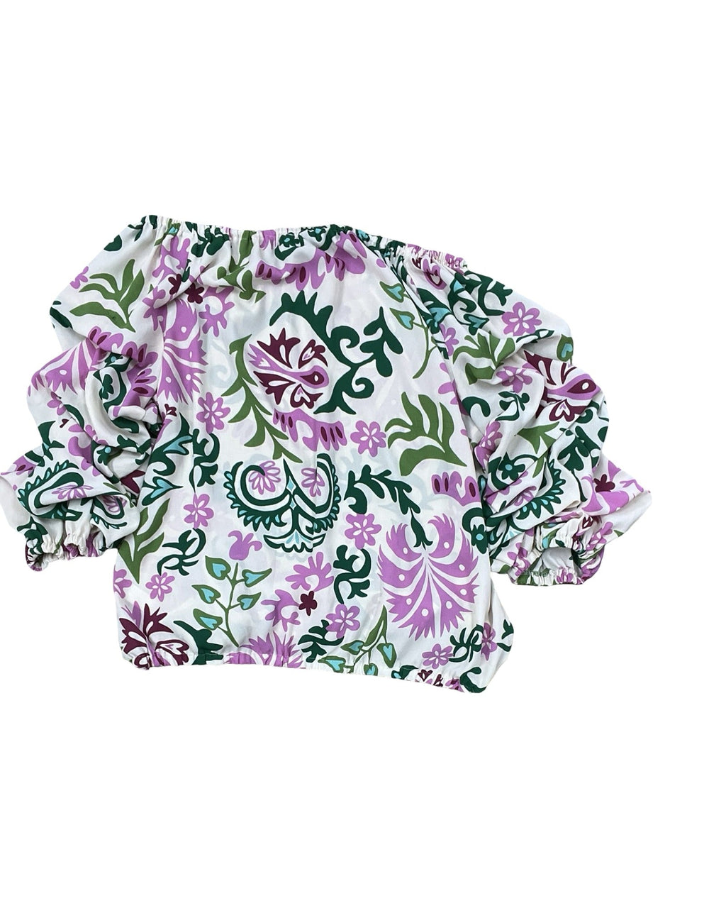 Top 3/4 Sleeve By Cece In Cream & Green, Size:L