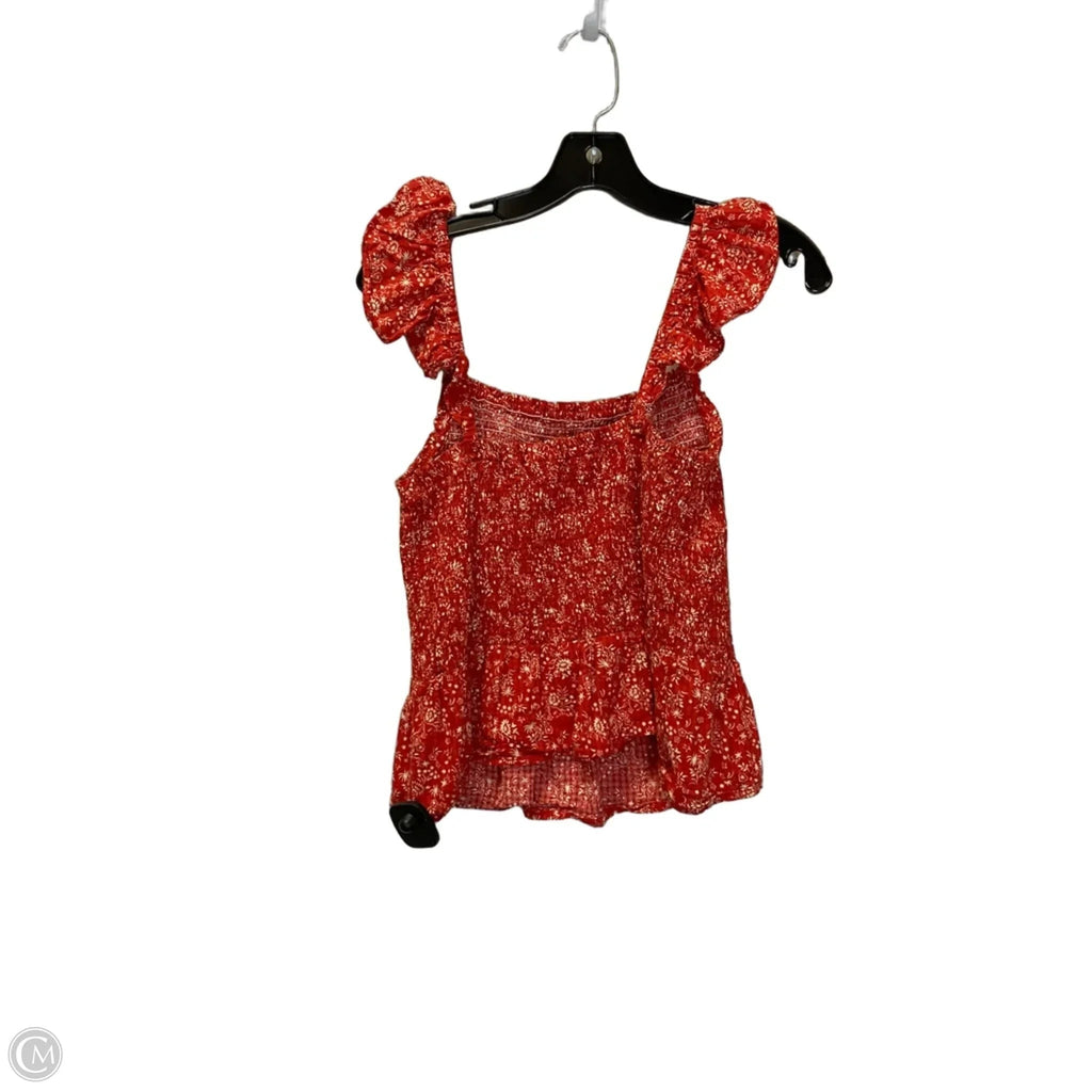 Top Sleeveless By Madewell In Red, Size: 4