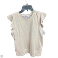 Top Short Sleeve By Evereve In Cream, Size: S