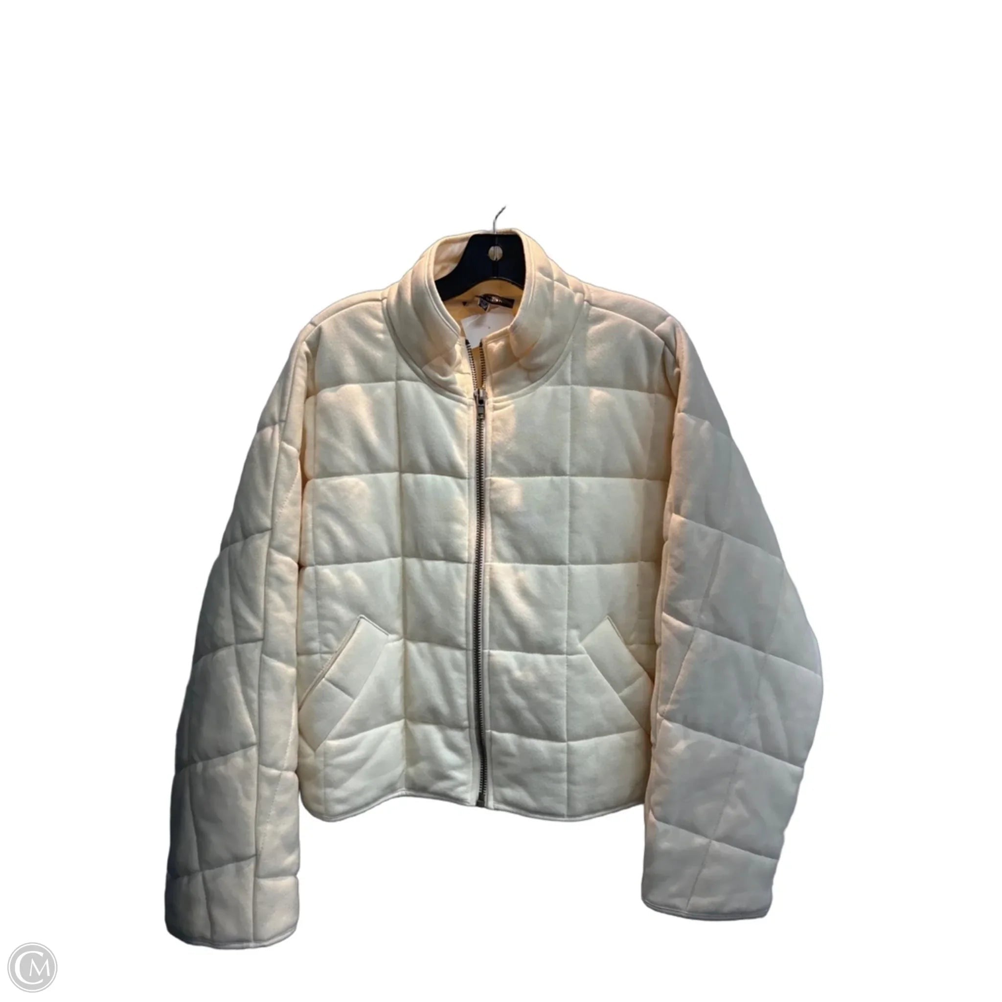 Jacket Puffer & Quilted By Blue Blush In Cream, Size: M