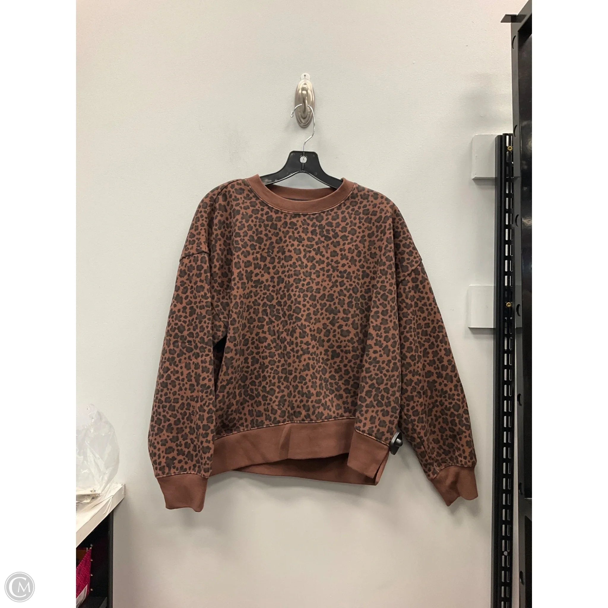 Sweatshirt Crewneck By J. Crew In Animal Print, Size: L