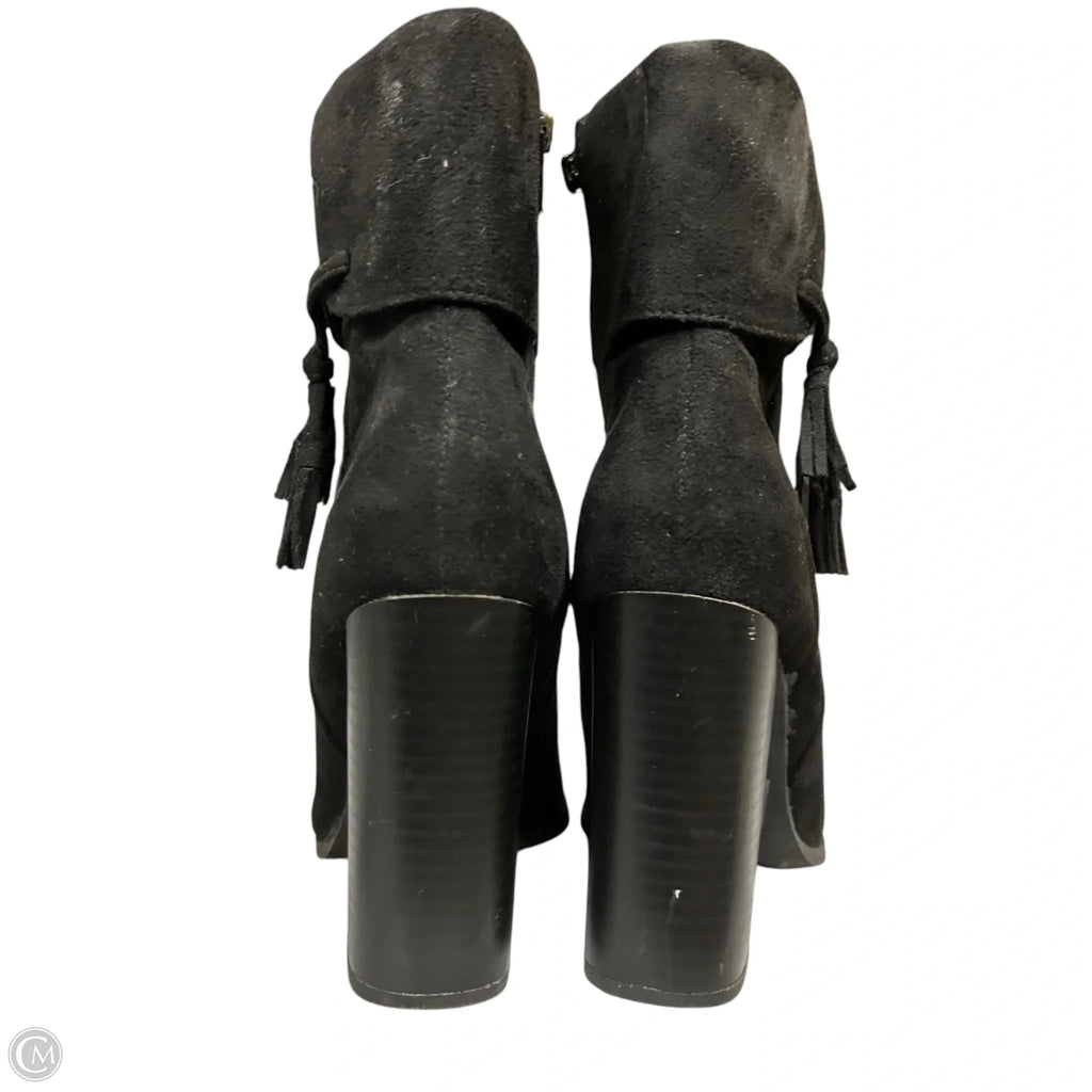 Boots Ankle Heels By Ollio In Black, Size: 6
