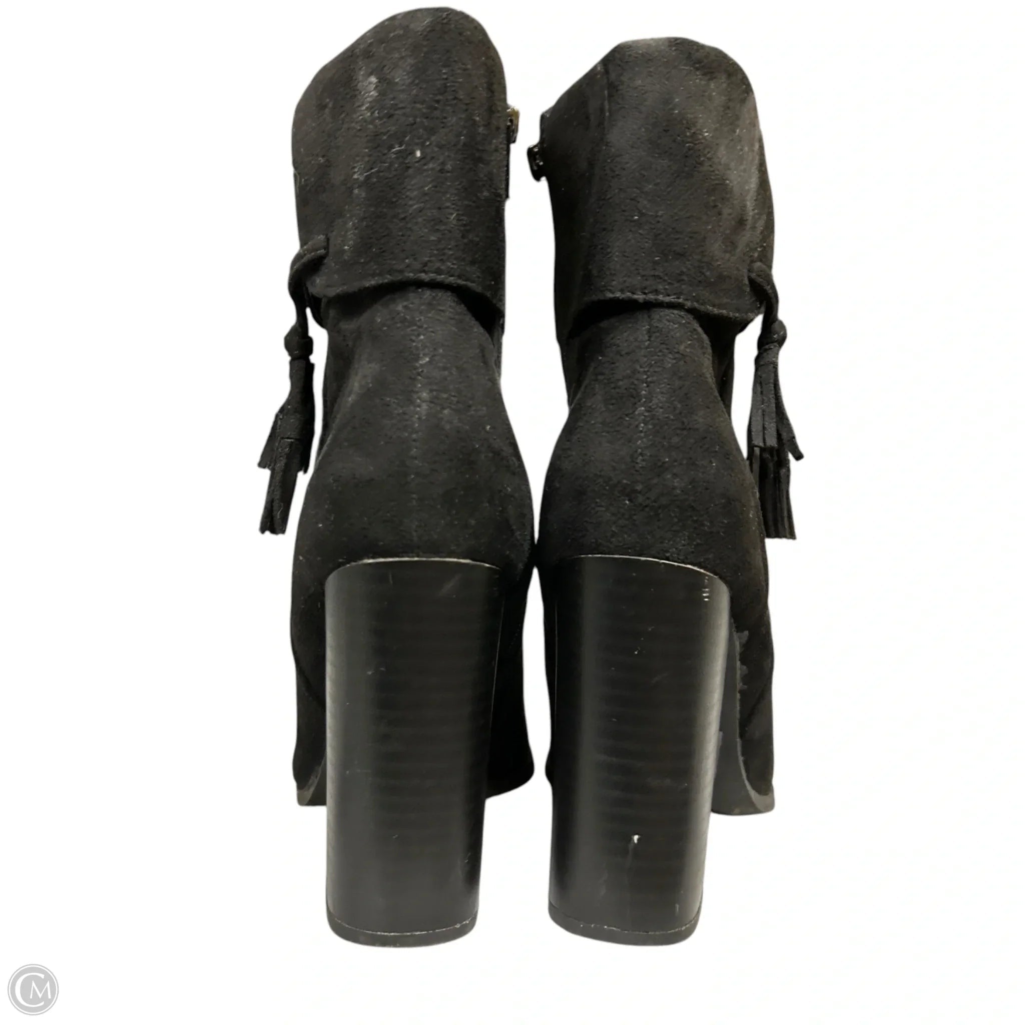Boots Ankle Heels By Ollio In Black, Size: 6