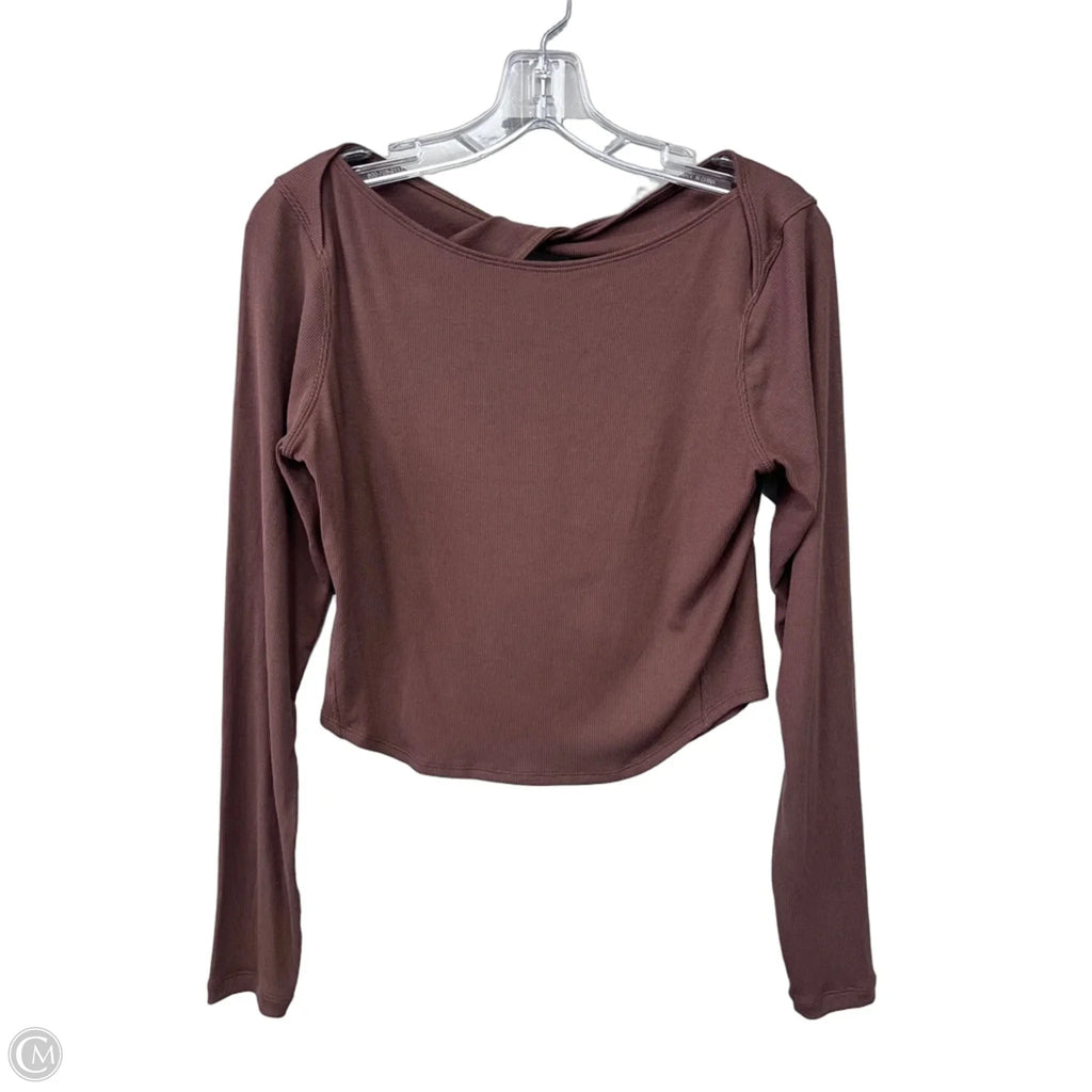 Top Long Sleeve By Lululemon In Brown, Size: 8