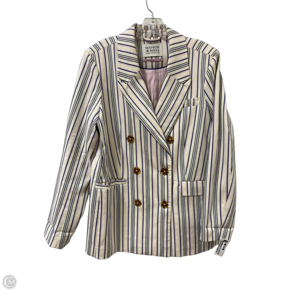 Blazer By Scotch & Soda In Striped Pattern, Size: L