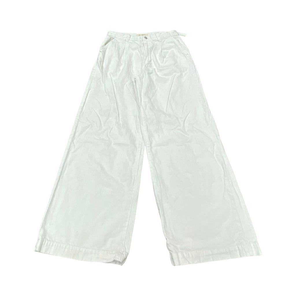 Jeans Wide Leg By Madewell In White Denim, Size:4