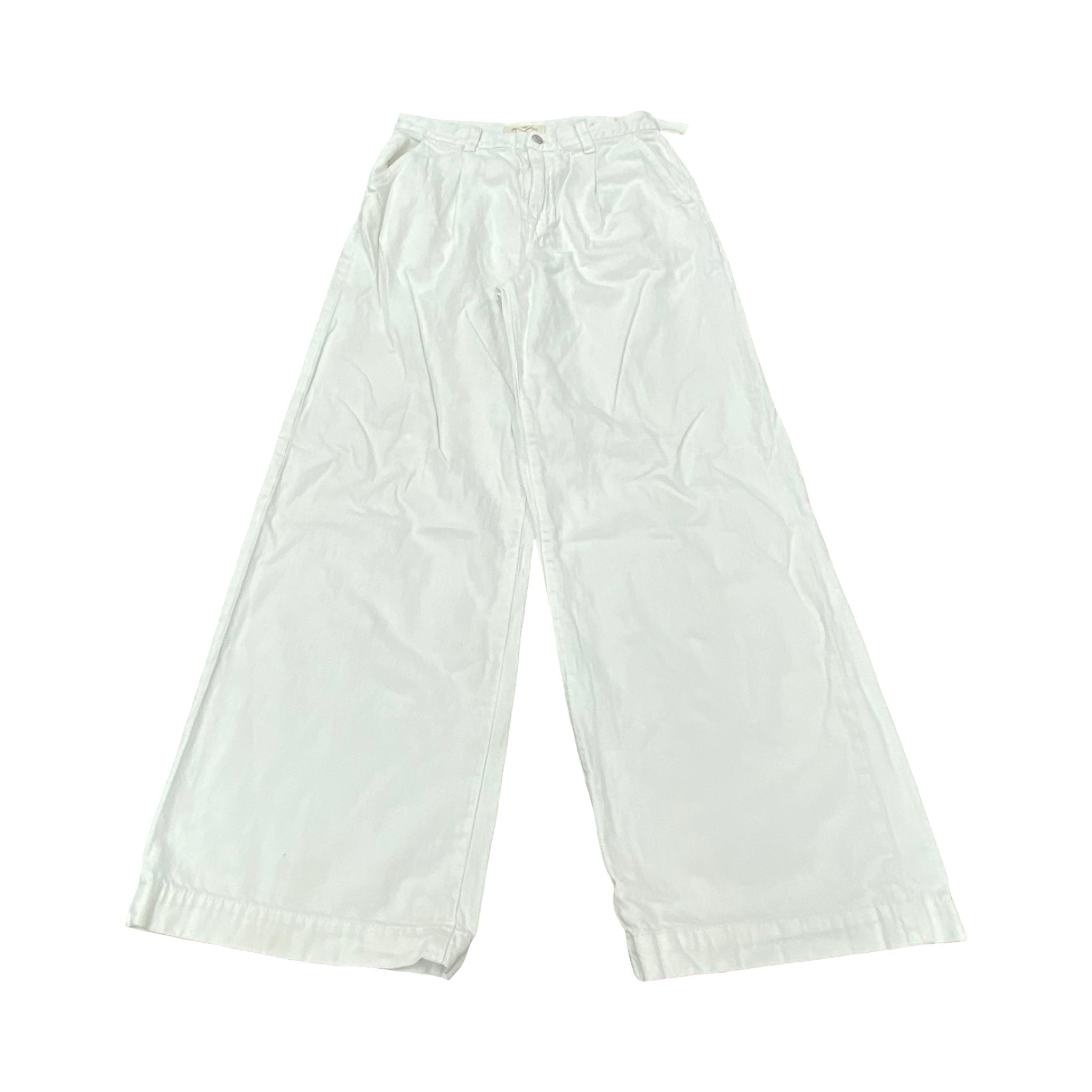 Jeans Wide Leg By Madewell In White Denim, Size:4