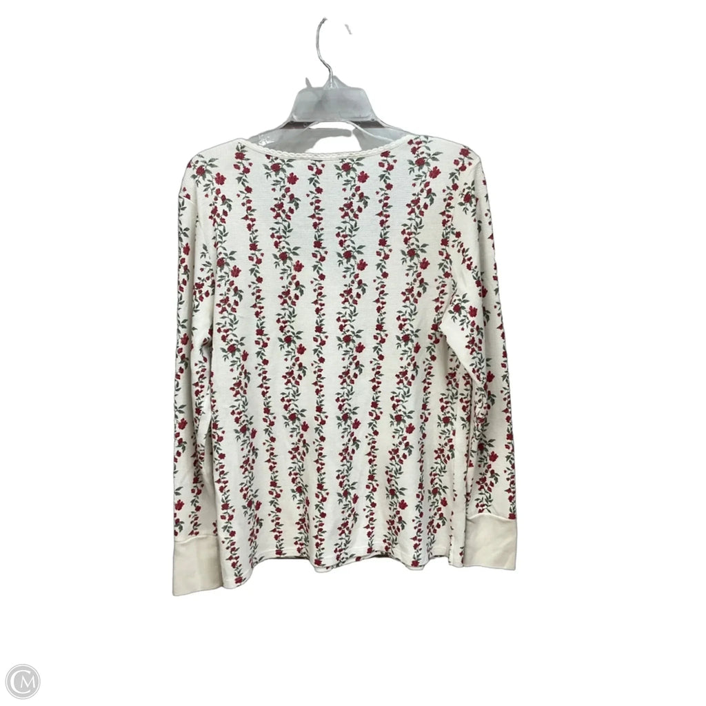 Top Long Sleeve By Lucky Brand In Floral Print, Size: Xl