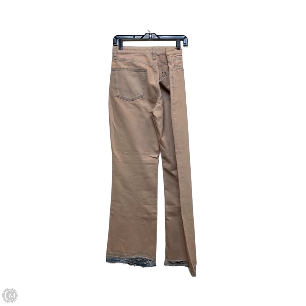 Jeans Wide Leg By Zara In Pink Denim, Size: 6