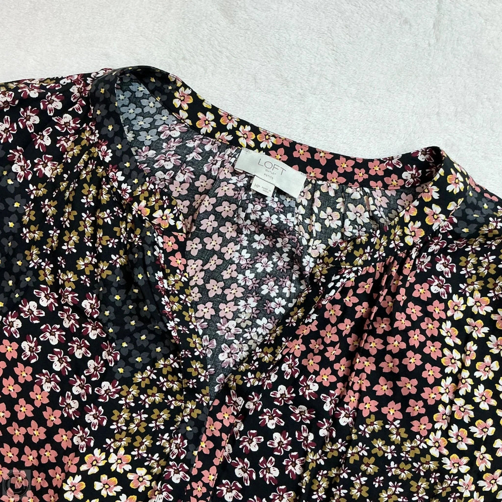Top Long Sleeve By Loft In Floral Print, Size: Mp
