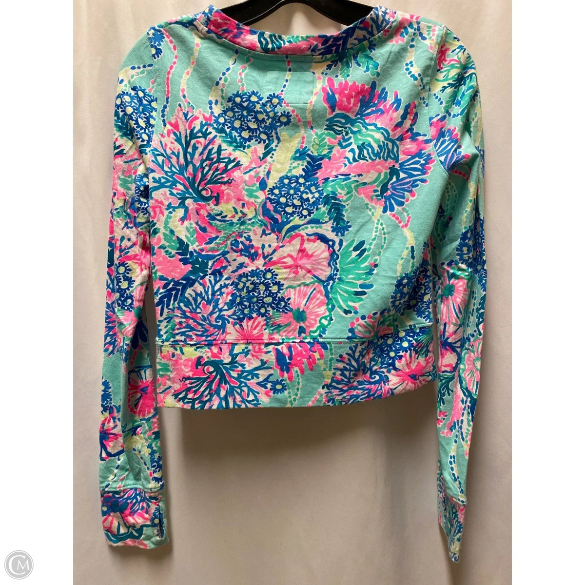 Top Long Sleeve Designer By Lilly Pulitzer In Teal, Size: Xxs