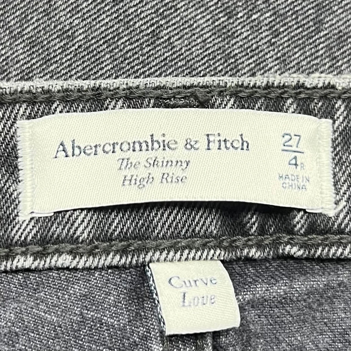 Jeans Skinny By Abercrombie And Fitch In Grey Denim, Size: 4