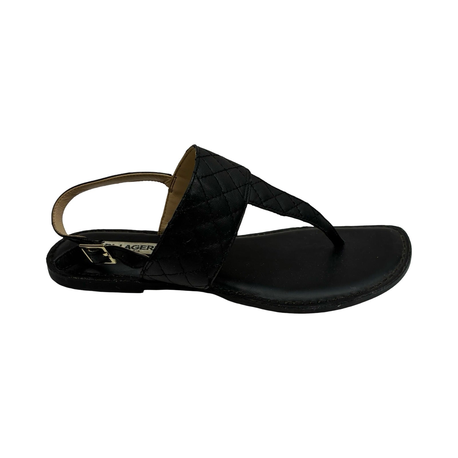 Sandals Designer By Karl Lagerfeld In Black, Size:7