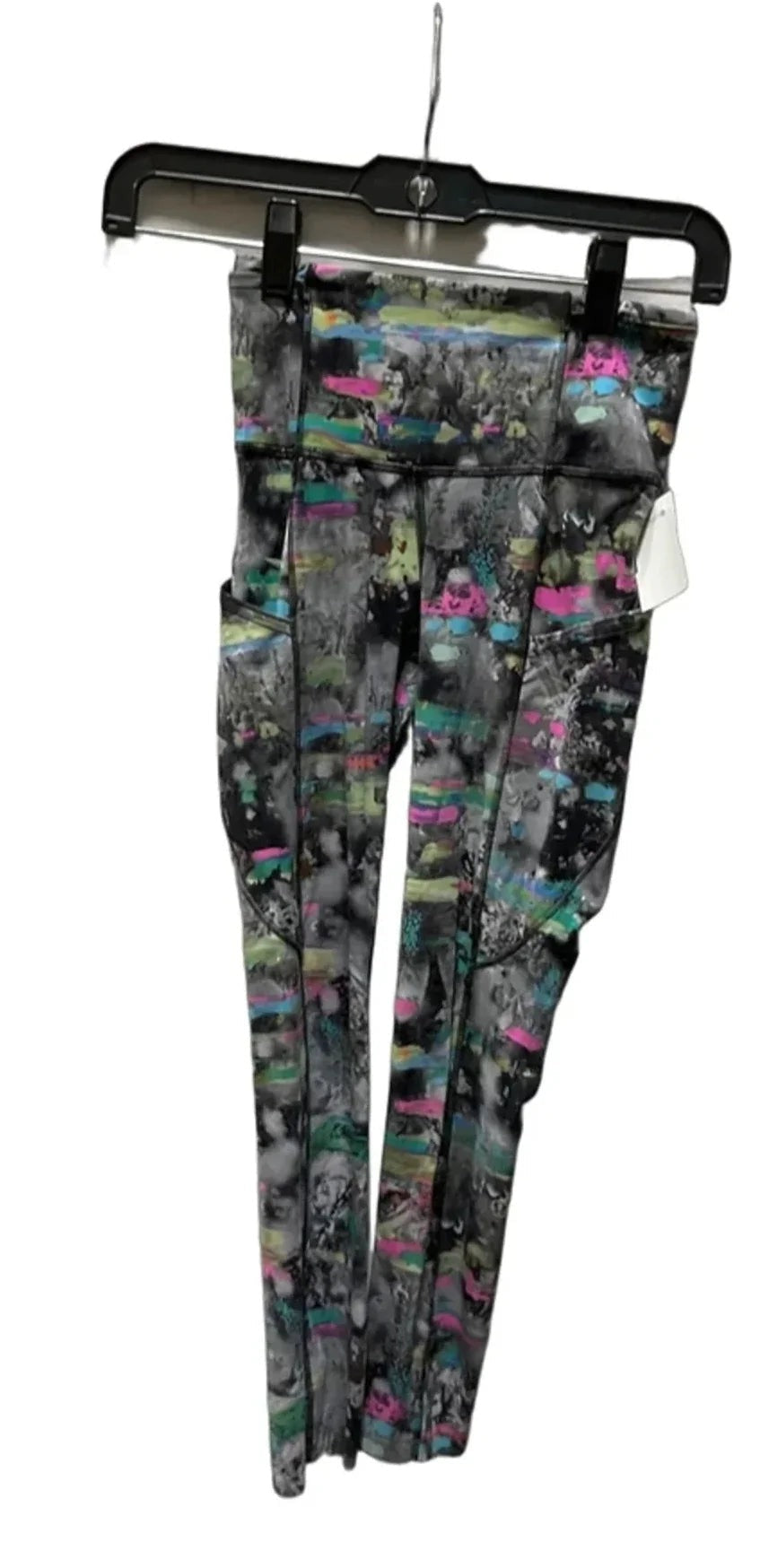 Athletic Leggings By Lululemon In Black & Pink, Size: 0