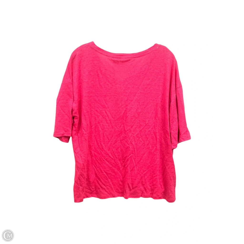 Top Short Sleeve By Tahari In Pink, Size: L